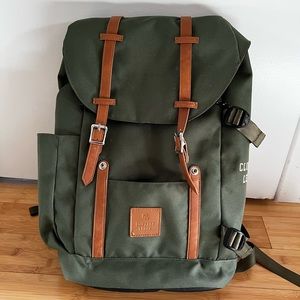 Green and Tan Backpack